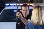 police officer conducting sobriety test concept